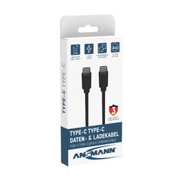 ANSMANN Câble de données & de charge, USB-C - USB-C mâle