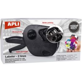 APLI Pince à étiqueter 102365, 2 lignes, 9 chiffres