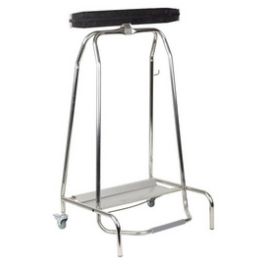 APS Support de sac poubelle QUICKSTEP, 120 litres, argent