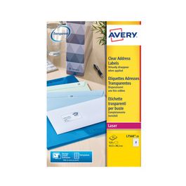 AVERY Etiquette d'adresse, 63,5 x 38,1 mm, transparent