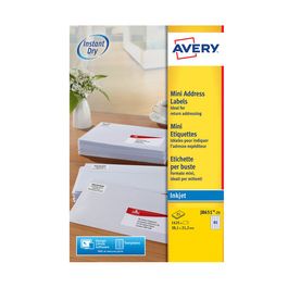 AVERY Mini étiquette d'adresse jet d'encre, 38,1 x 21,2 mm
