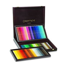 CARAN D'ACHE Crayons de couleur PABLO, coffret bois de 120