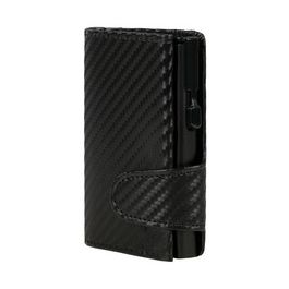 CLICKSAFE Porte-monnaie avec porte-cartes, simili cuir, noir