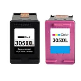 6ZA94AE / 305XL - cartouches compatible HP - multipack 2 couleurs : noire, multicouleur