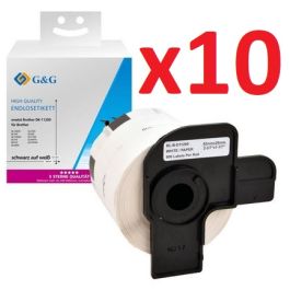 DK-11209 - Ruban cassette compatible Brother - Pack de 10 (800 étiquettes)