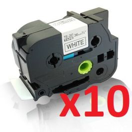 TZE-261 - Ruban cassette compatible Brother - Pack de 10 (noir, blanc)