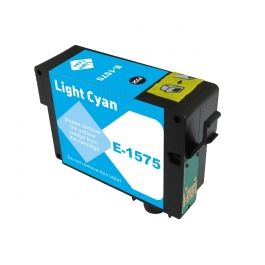 C13T15754010 / T1575 - cartouche compatible Epson - cyan photo