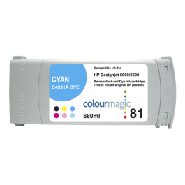 C4931A / 81 - cartouche compatible HP - cyan