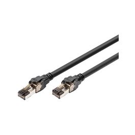 DIGITUS Câble de brassage, cat. 8.1, S/FTP, 0,5 m, noir