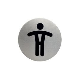 DURABLE Pictogramme "WC-Hommes", diamètre: 83 mm, argent