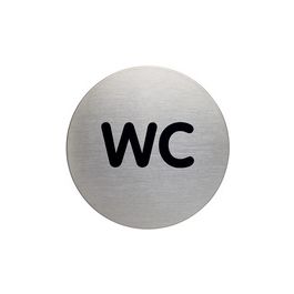 DURABLE Pictogramme "WC", diamètre: 83 mm, argent