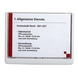 DURABLE Plaque de porte CLICK SIGN, format A5, bleu foncé