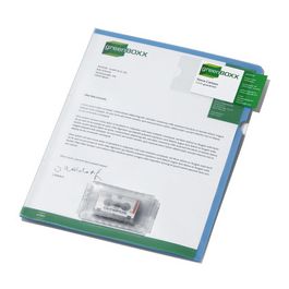 DURABLE pochette dictée, DIN A4, en plastique, bleu x20