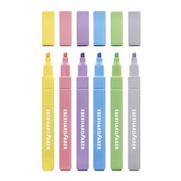 EBERHARD FABER Surligneur Slim, étui de 6, couleurs pastel