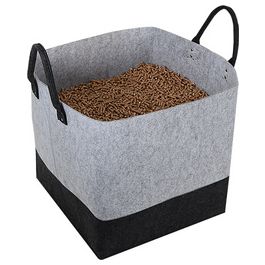 EDA Sac pour pellets, en feutre, 60 litres, gris/noir