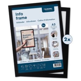 EUROPEL Cadre magnétique INFO FRAME, A3, noir
