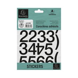 EXACOMPTA Chiffres auto-adhésifs 0-9, 20 mm, noir