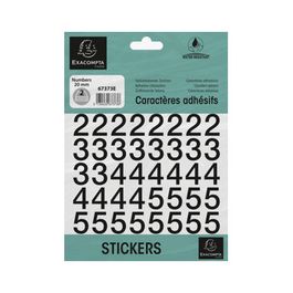 EXACOMPTA Chiffres auto-adhésifs 0-9, 50 mm, noir