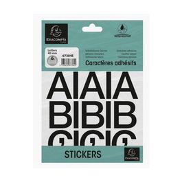 EXACOMPTA Lettres auto-adhésives A-Z, 40 mm, noir