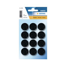 HERMA patin en feutre, diamètre: 22 mm, noir