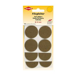 KLEIBER Patins en feutre, diamètre : 35 mm, blanc