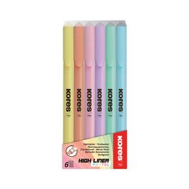 Kores Surligneur "High Liner Pastel", étui de 6