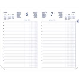 LECAS Agenda Carré 1 jour Travers, 140 x 220 mm, 2026, noir