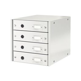 LEITZ Bloc de classement Click & Store WOW, 4 tiroirs, blanc