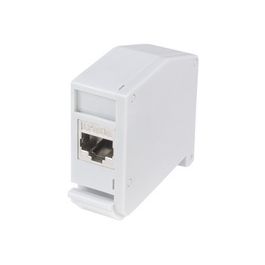 LogiLink Adaptateur pour rail DIN,1 module Keystone, gris