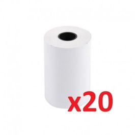 Lot de 20 bobines thermiques pour terminal carte bancaire - Sans BPA - 57 mm x 40m x 12 mm