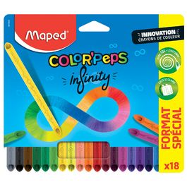 Maped Crayon de couleur COLOR'PEPS INFINITY, pochette de 18