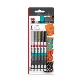 Marabu Feutre de peinture "Brilliant Painter", blister de 5