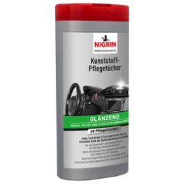 NIGRIN Kunststoff-Pflegetücher glänzend, Spenderbox