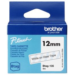 BTAG135 - ruban cassette de marque Brother - transparent, blanc