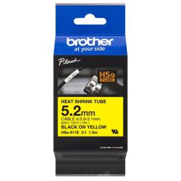 HSE611E - ruban de marquage de marque Brother - noir, jaune