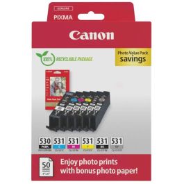 6117C004 / PGI-530/CLI531 - cartouches de marque Canon - multipack 6 couleurs : noire, cyan, magenta, jaune, grise