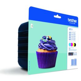 LC123VALBPDR - cartouches de marque Brother - multipack 4 couleurs : noire, cyan, magenta, jaune