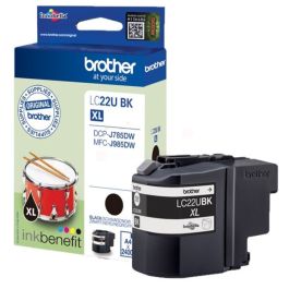 LC22UBKBP - cartouche de marque Brother - noire