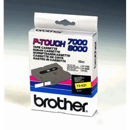 TX621 - ruban cassette de marque Brother - noir, jaune