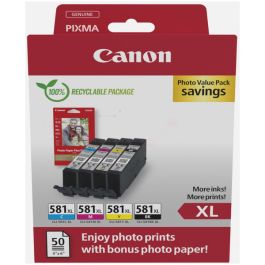 2052C006 / CLI-581 XL - cartouches de marque Canon - multipack 4 couleurs : noire, cyan, magenta, jaune