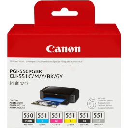 6509B013 / PGI-550/CLI-551 - cartouches de marque Canon - multipack 4 couleurs : noire, cyan, magenta, jaune