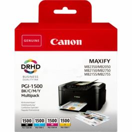 9218B005 / PGI-1500 BKCMY - cartouches de marque Canon - multipack 4 couleurs : noire, cyan, magenta, jaune