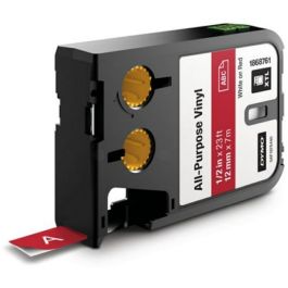 1868761 - ruban cassette de marque Dymo - rouge, blanc