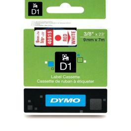 40915 / S0720700 - ruban cassette de marque Dymo - rouge, blanc