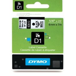 43613 / S0720780 - ruban cassette de marque Dymo - noir, blanc