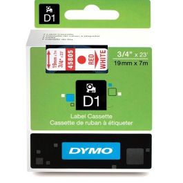 45805 / S0720850 - ruban cassette de marque Dymo - rouge, blanc