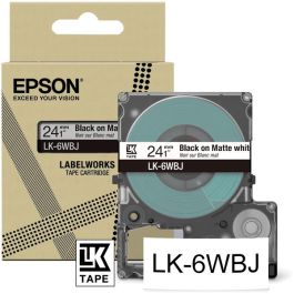 C53S672064 / LK-6WBJ - ruban cassette de marque Epson - noir, blanc