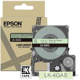C53S672105 / LK-4GAS - ruban cassette de marque Epson - gris, vert