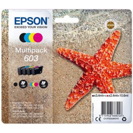 C13T03U64010 / 603 - cartouches de marque Epson - multipack 4 couleurs : noire, cyan, magenta, jaune
