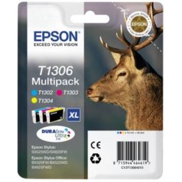 C13T13064012 / T1306 - cartouches de marque Epson - multipack 3 couleurs : cyan, magenta, jaune
